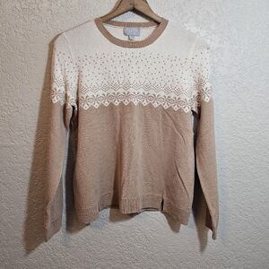 Pure Collection 100% Cashmere Fair Isle Sweater
